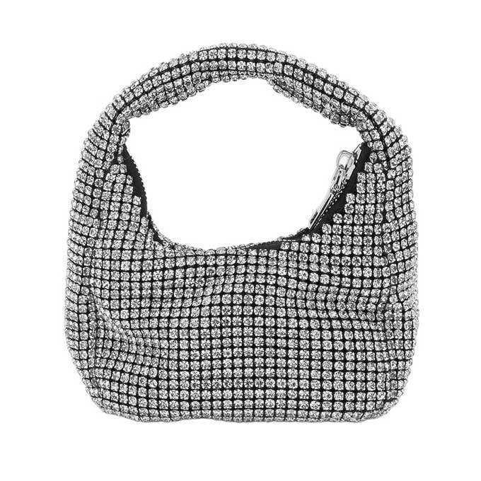 Bling Studded Micro Mini Top Handle Bag - Madeline Love - Flyclothing LLC