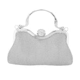 Bling Rhinestone Mesh Top Handle Evening Bag Crossbody Bag - Madeline Love - Flyclothing LLC