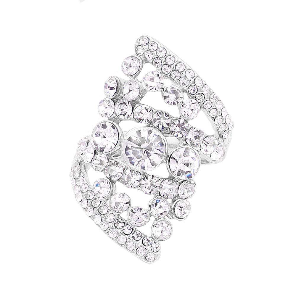 Bubble Stone Cluster Stretch Ring - Madeline Love - Flyclothing LLC