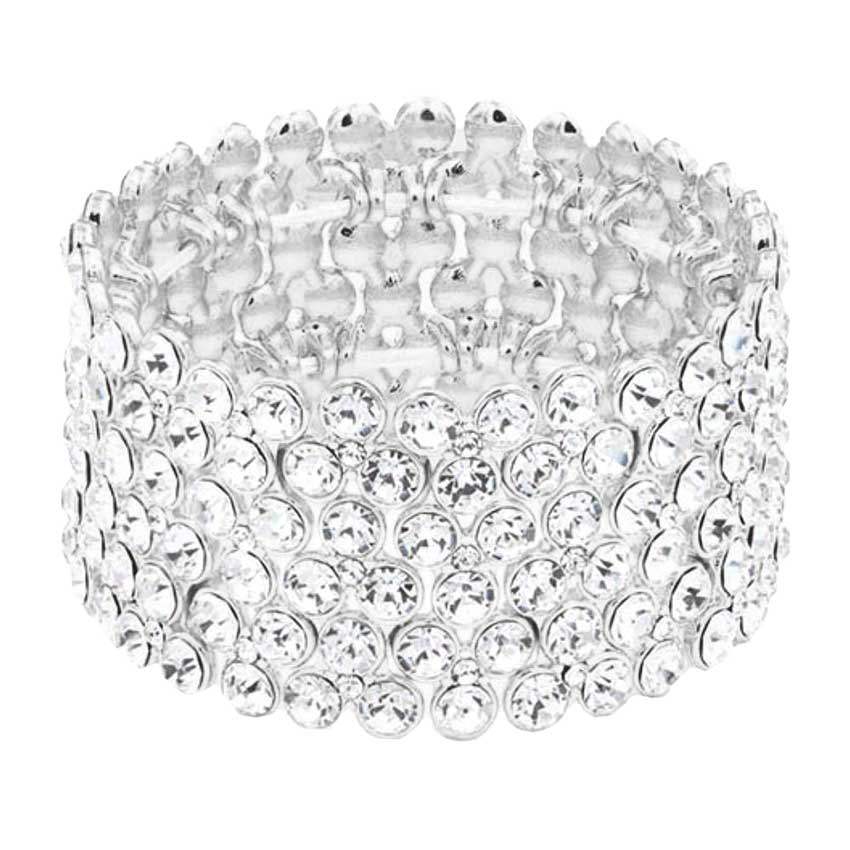 Bubble Stone Stretch Evening Bracelet - Madeline Love - Flyclothing LLC