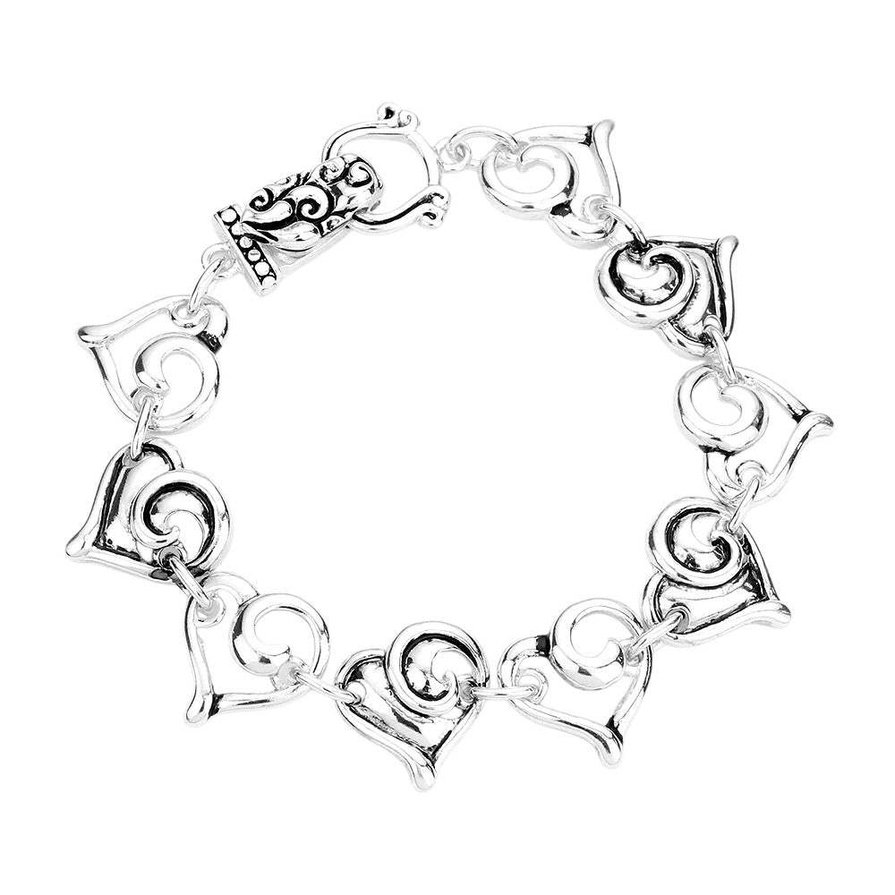 Filigree Heart Magnetic Bracelet - Madeline Love - Flyclothing LLC