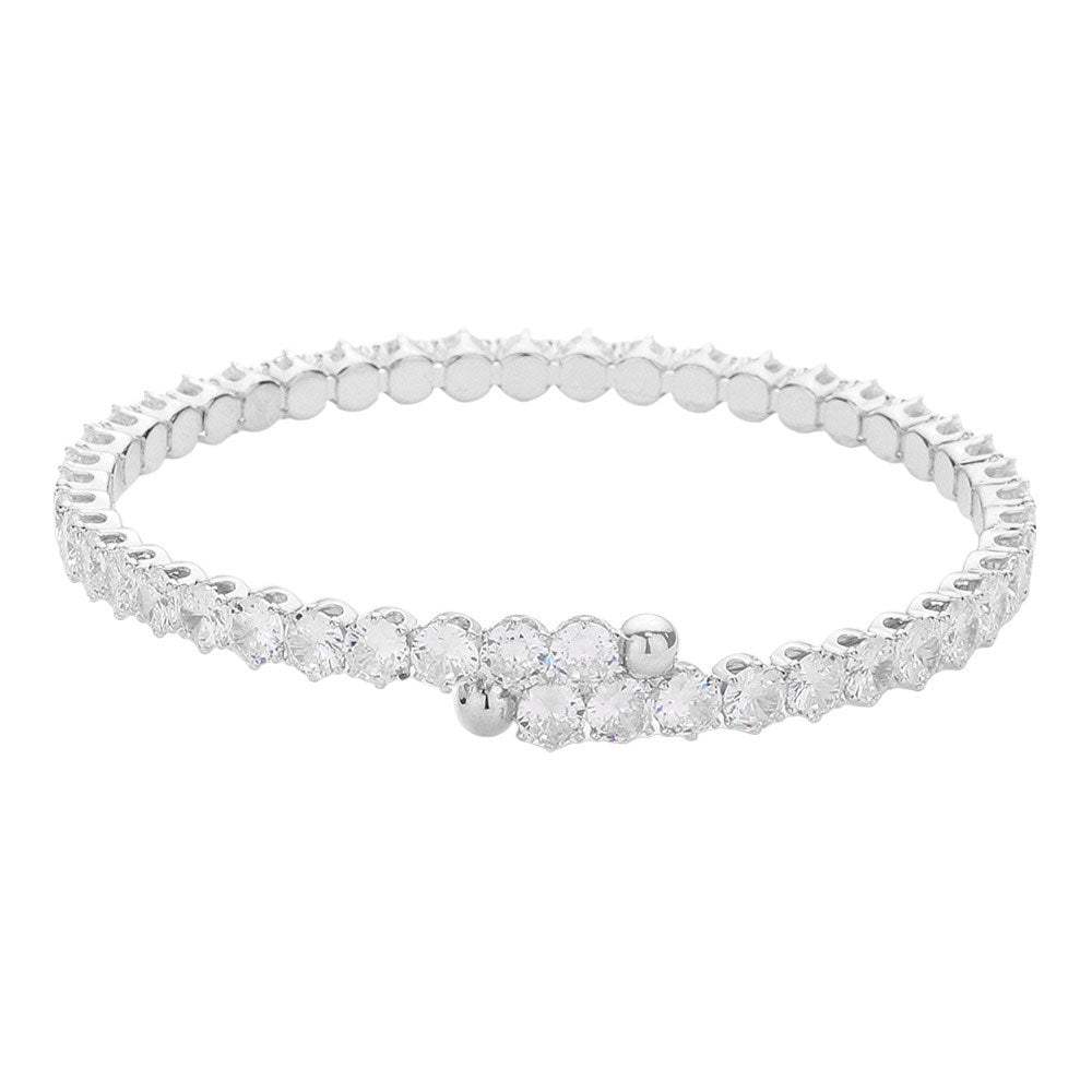 CZ Round Cluster Evening Bracelet - Madeline Love - Flyclothing LLC