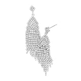 Crystal Rhinestone Drop Evening Earrings - Madeline Love - Flyclothing LLC