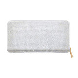 Crystal Rhinestone Pave Zipper Wallet - Madeline Love - Flyclothing LLC