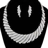 Crystal Rhinestone Round Collar Necklace - Madeline Love - Flyclothing LLC