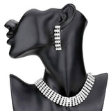 Crystal Rhinestone Choker Evening Necklace - Madeline Love - Flyclothing LLC