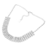 Crystal Rhinestone Choker Evening Necklace - Madeline Love - Flyclothing LLC