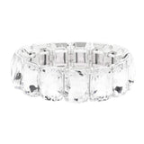 Emerald Cut Stone Stretch Evening Bracelet - Madeline Love - Flyclothing LLC