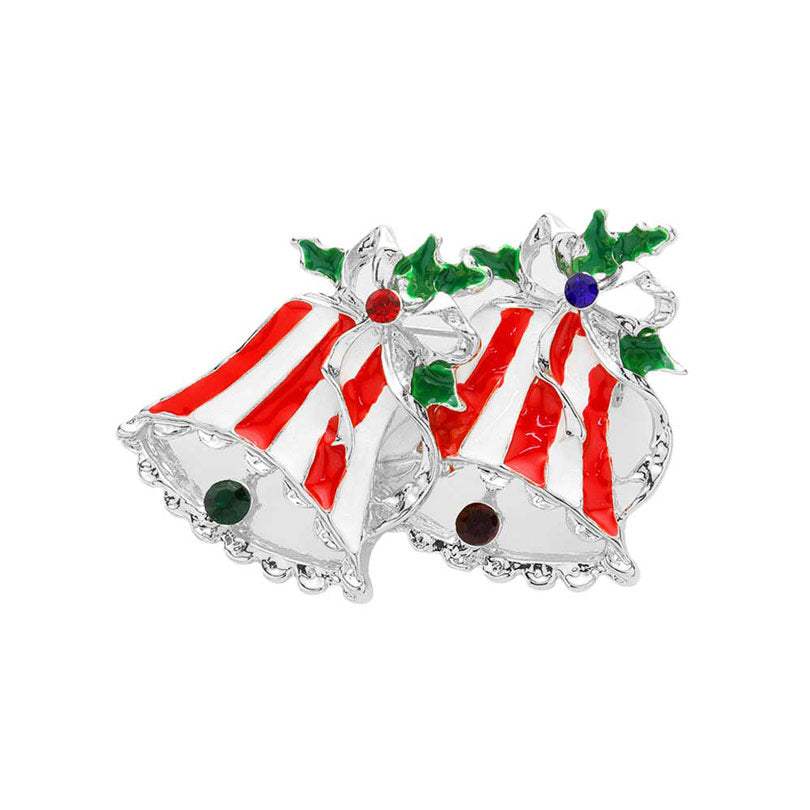 Enamel Christmas Jingle Bell Pin Brooch - Madeline Love - Flyclothing LLC