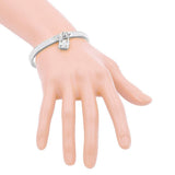 FOREVER LOVE Metal Lock Charm Stainless Steel Evening Bracelet - Madeline Love - Flyclothing LLC