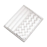 Faux Leather Basket Weave Card Holder Wallet - Madeline Love - Flyclothing LLC