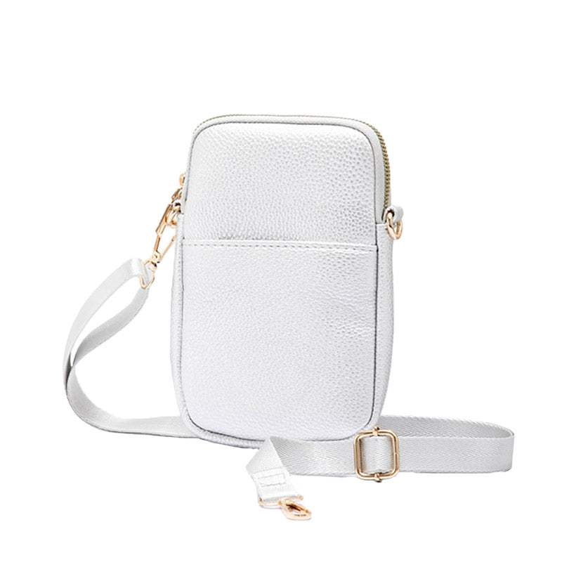 Faux Leather Rectangle Crossbody Bag - Madeline Love - Flyclothing LLC