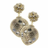 Felt Back Beaded Dangle Earrings - Madeline Love - Flyclothing LLC