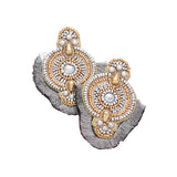 Felt Back Boho Tassel Trimmed Multi Beaded Earrings - Madeline Love - Flyclothing LLC