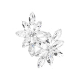Floral Marquise Stone Cluster Evening Earrings - Madeline Love - Flyclothing LLC