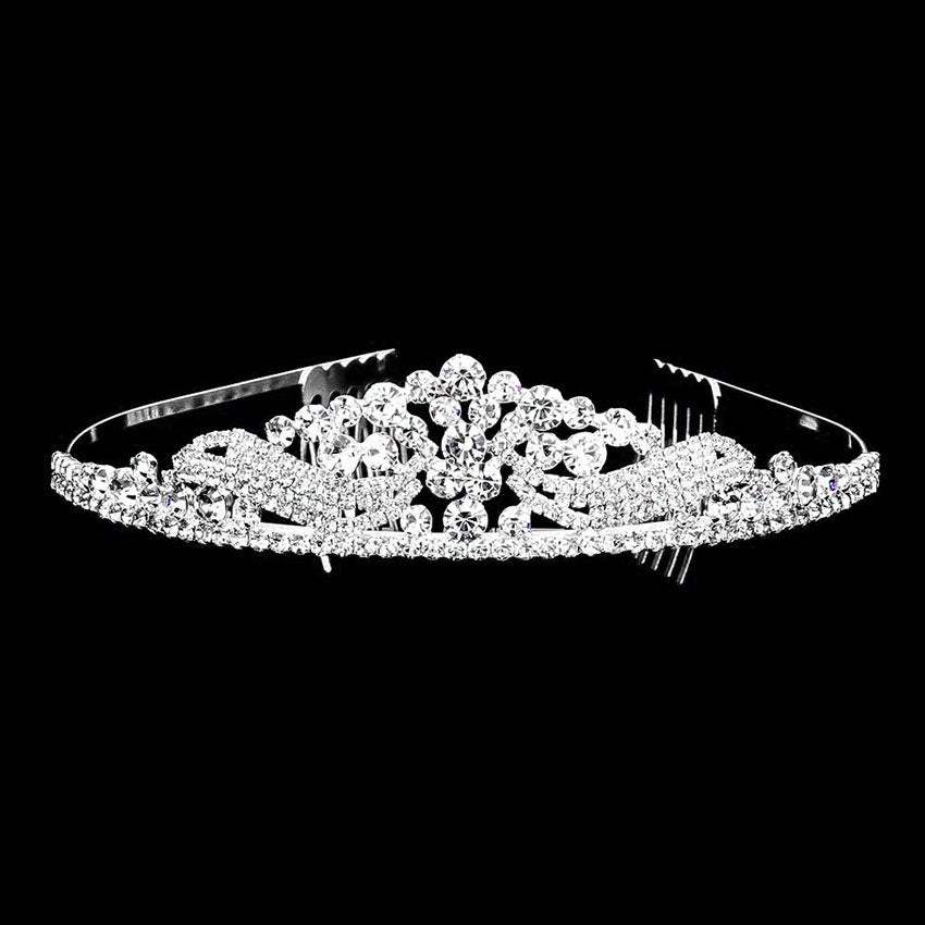 Glass Crystal Pageant Queen Tiara - Madeline Love - Flyclothing LLC