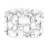 Glass Crystal Stretch Evening Bracelet - Madeline Love - Flyclothing LLC