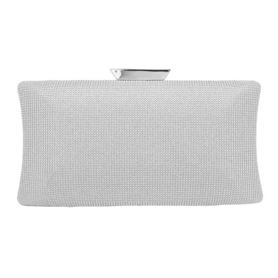 Glittered Rectangle Evening Clutch Crossbody Bag - Madeline Love - Flyclothing LLC