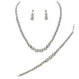 3 Piece Pearl Necklaces Earring Bracelet Set - Madeline Love - Flyclothing LLC