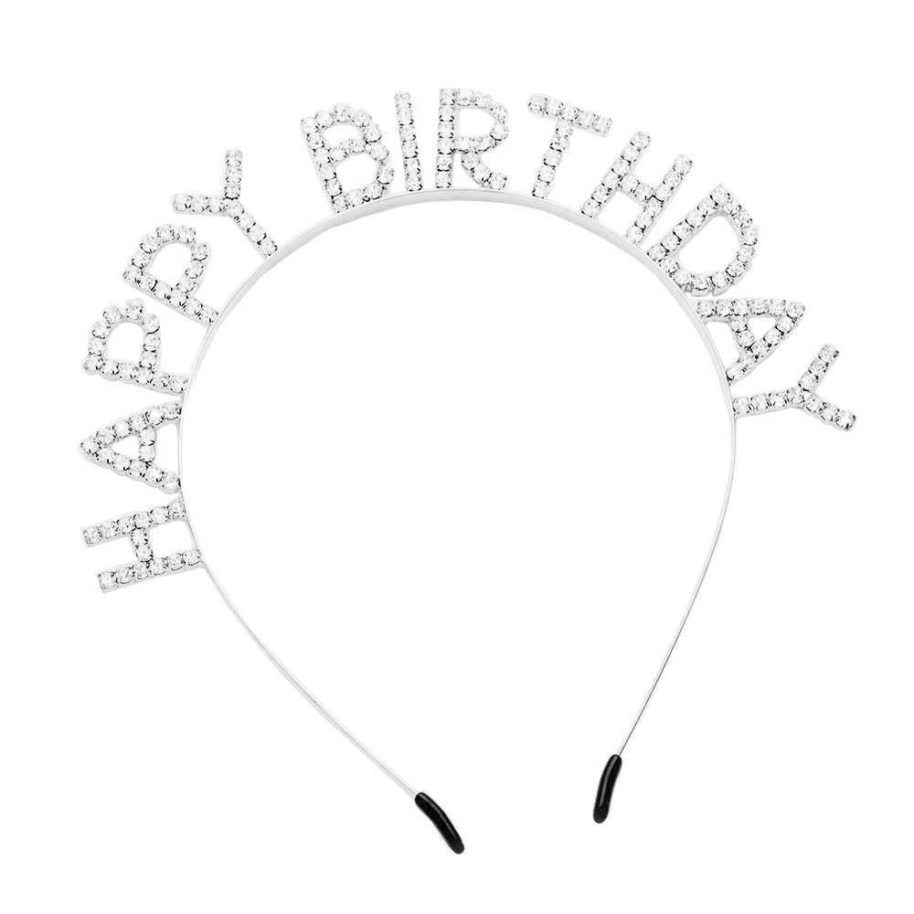 Happy Birthday Crystal Rhinestone Headband - Madeline Love - Flyclothing LLC