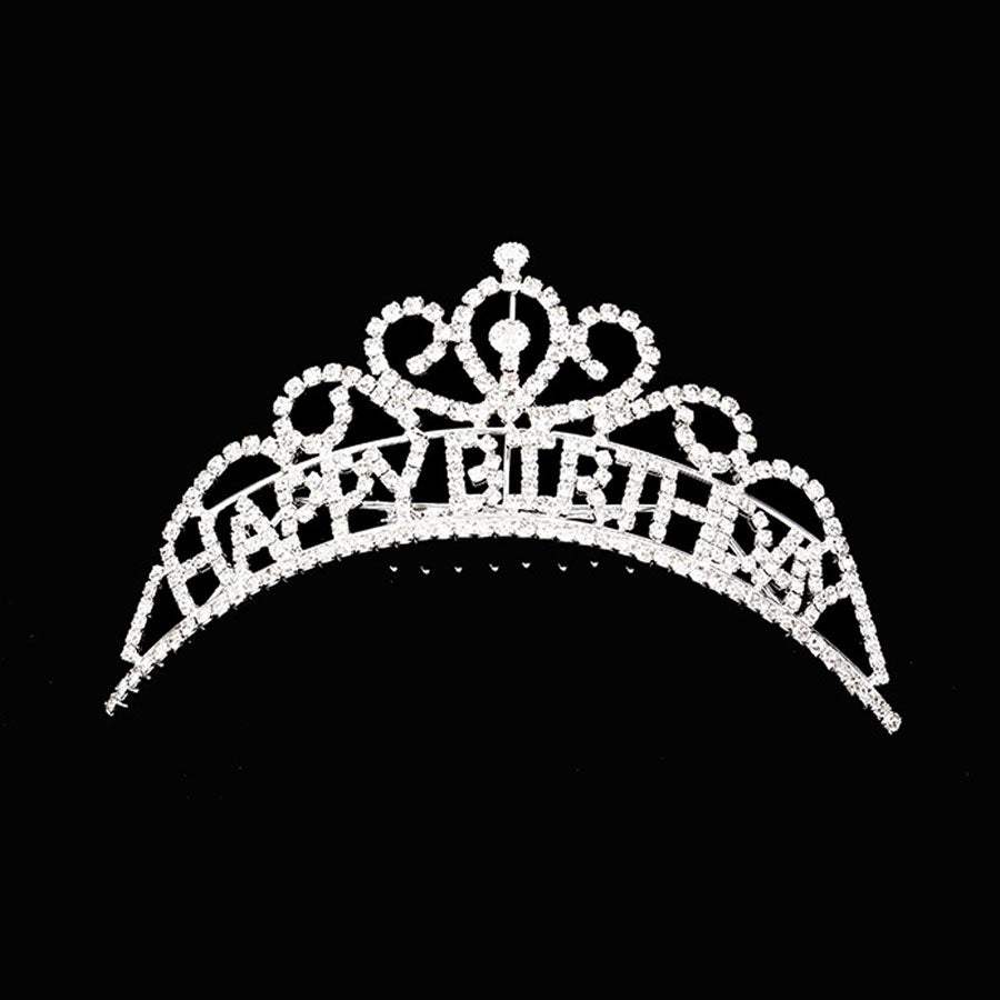 Happy Birthday Rhinestone Party Tiara - Madeline Love - Flyclothing LLC