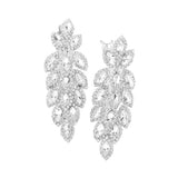 Marquise Crystal Oval Cluster Vine Clip On Earrings - Madeline Love - Flyclothing LLC