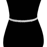 Marquise Crystal Sash Ribbon Bridal Wedding Belt Headband - Madeline Love - Flyclothing LLC