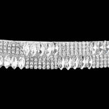 Marquise Stone Accented Sash Bridal Wedding Belt Headband - Madeline Love - Flyclothing LLC