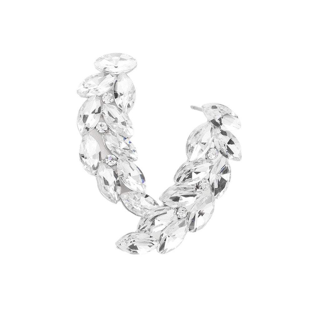 Marquise Stone Cluster Evening Earrings - Madeline Love - Flyclothing LLC