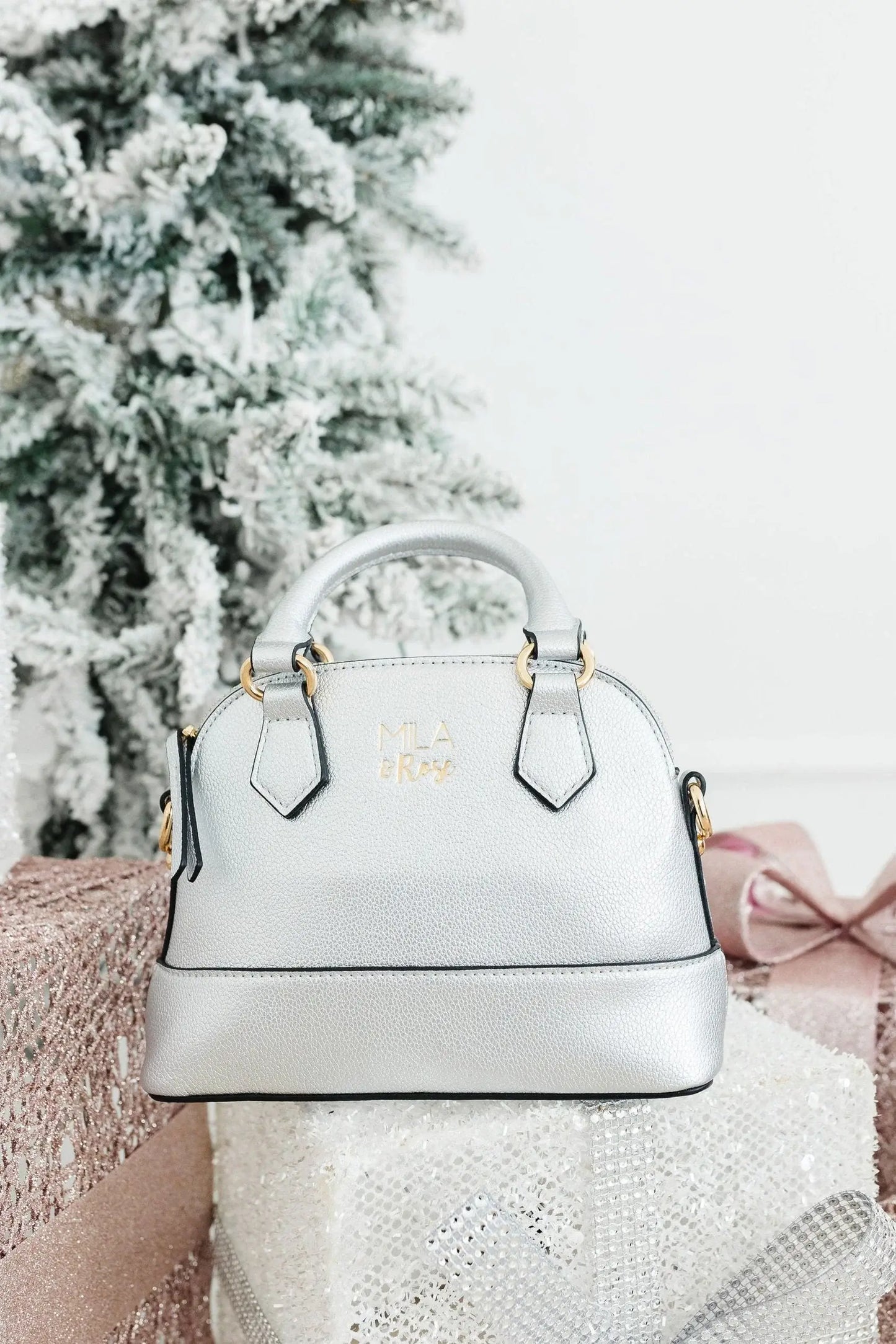 SALE Silver Metallic Girl's Crossbody Purse - Mila & Rose ® - Flyclothing LLC