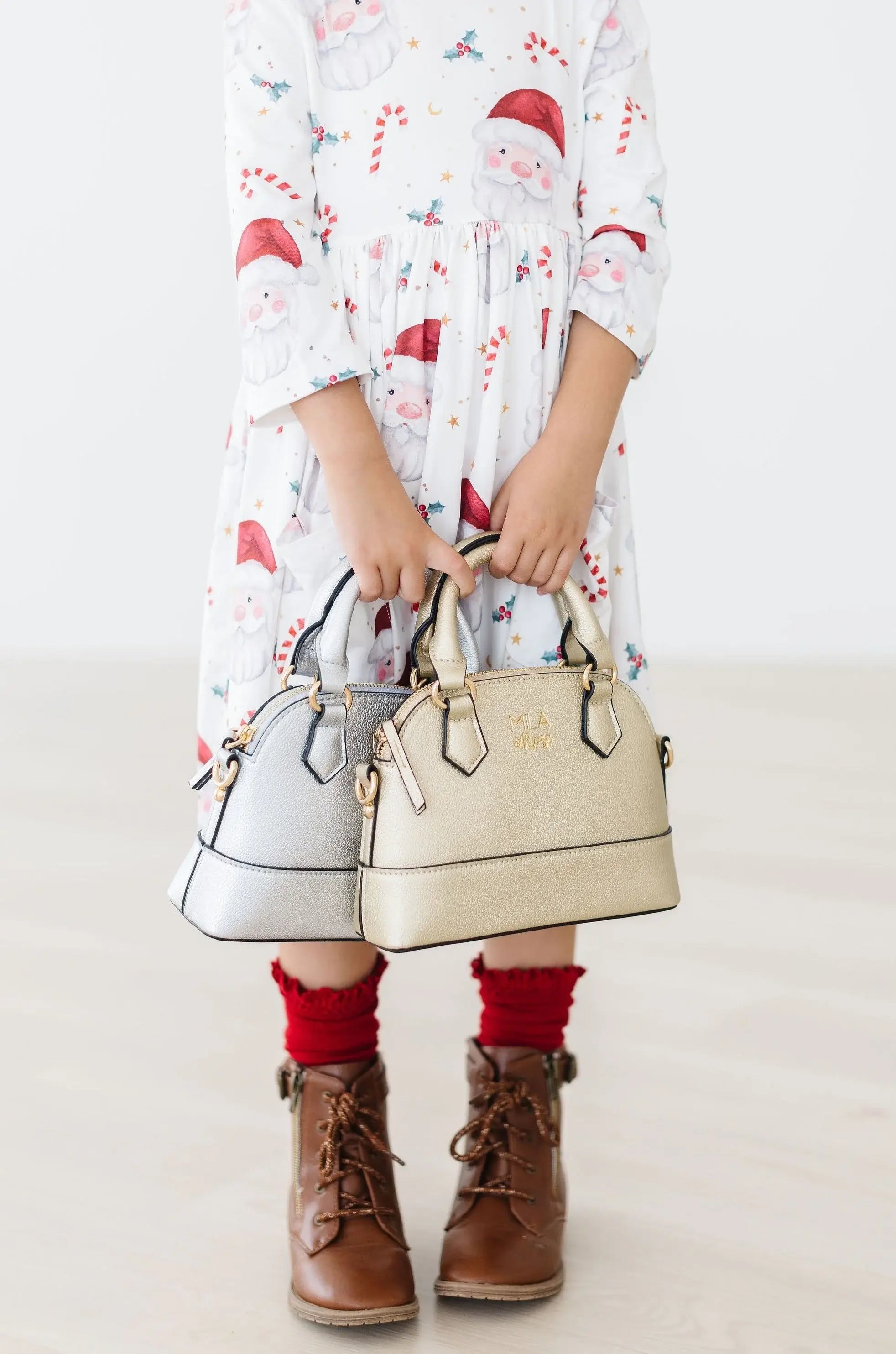 SALE Silver Metallic Girl's Crossbody Purse - Mila & Rose ® - Flyclothing LLC