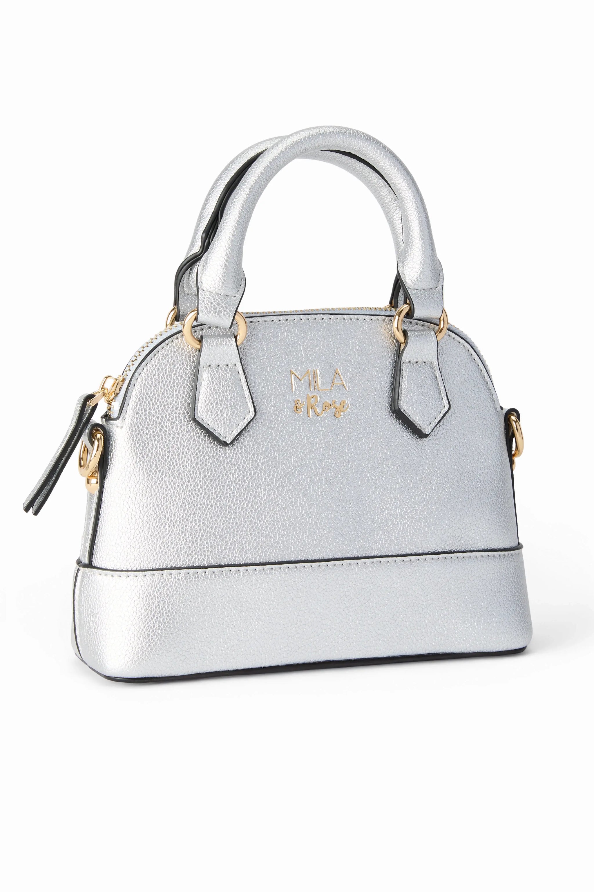 SALE Silver Metallic Girl's Crossbody Purse - Mila & Rose ® - Flyclothing LLC