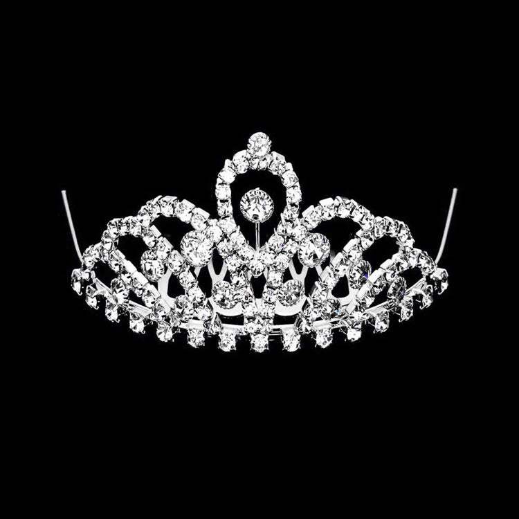 Mini Crystal Rhinestone Pave Princess Tiara - Madeline Love - Flyclothing LLC