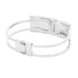 Crystal Pave American Flag Hinged Bracelet - Madeline Love - Flyclothing LLC