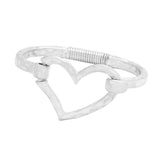 Open Metal Heart Hook Bracelet - Madeline Love - Flyclothing LLC