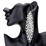 Oversized Rhinestone Pave Evening Earrings - Madeline Love - Flyclothing LLC