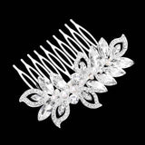 Pearl Marquise Stone Accented Leaf Hair Comb - Madeline Love - Flyclothing LLC