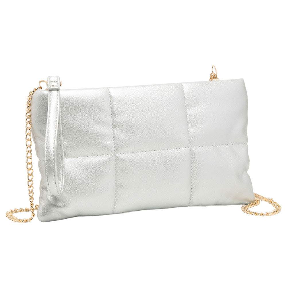 Quilted Solid Faux Leather Crossbody Bag - Madeline Love - Flyclothing LLC