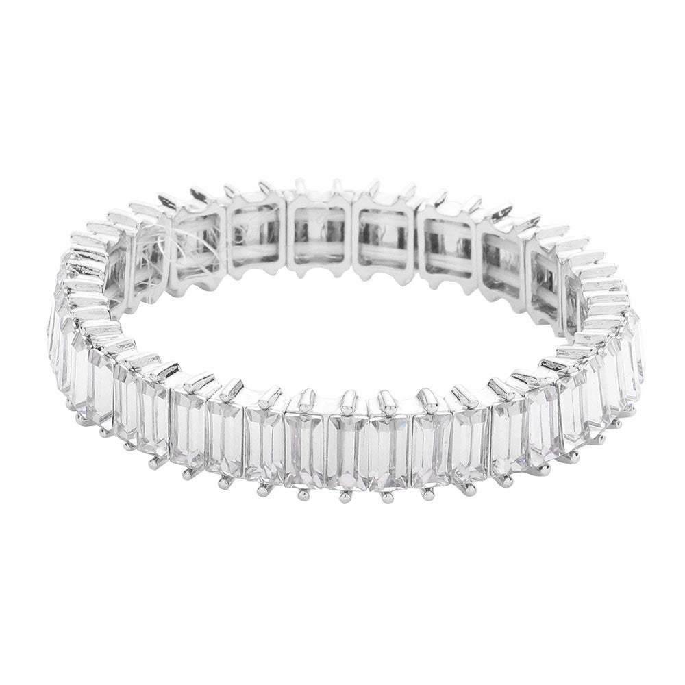 Rectangle Stone Stretch Evening Bracelet - Madeline Love - Flyclothing LLC