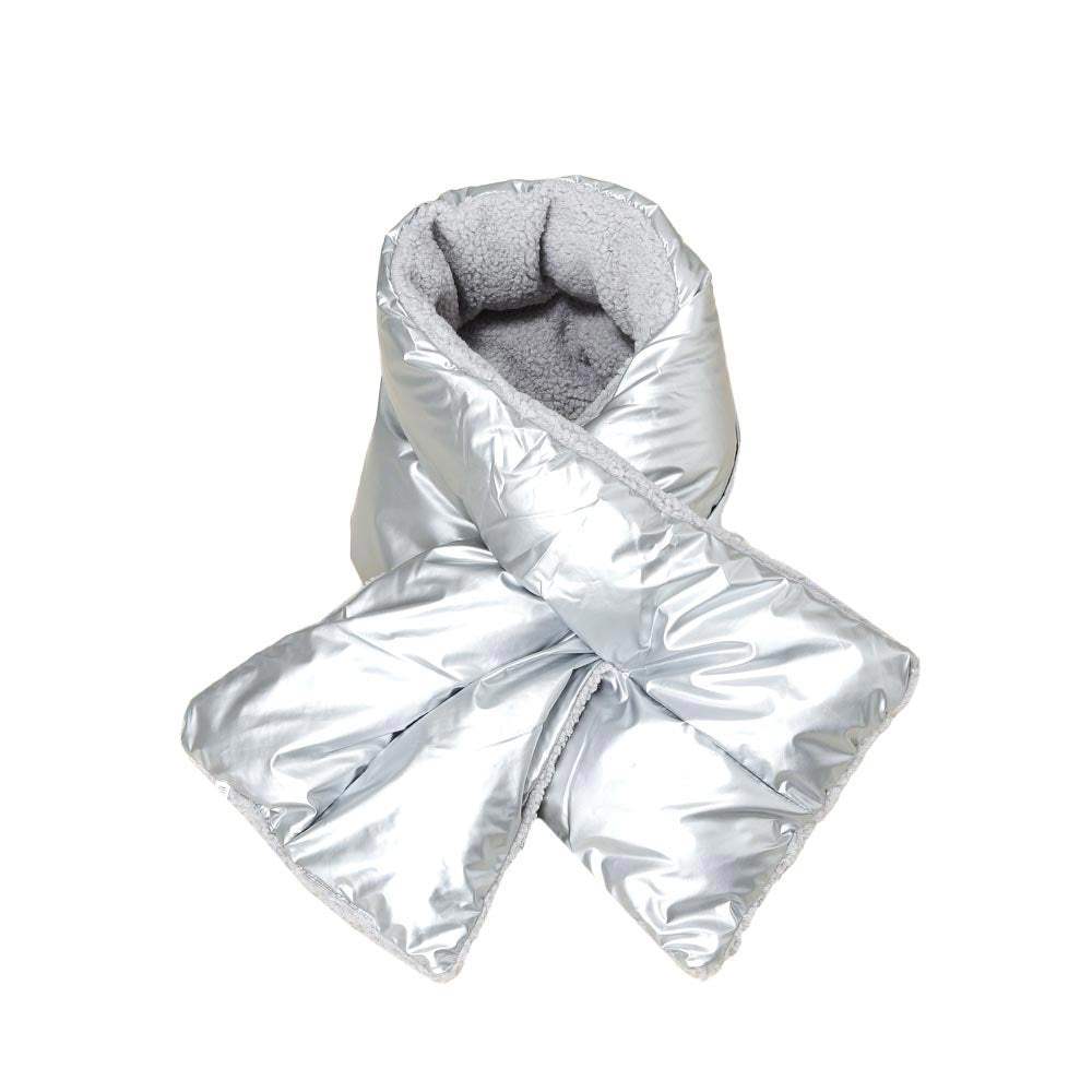 Reversible Puffer Sherpa Pull Through Scarf - Madeline Love - Flyclothing LLC