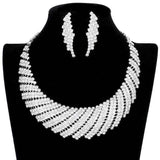 Rhinestone Tornado Collar Bib Necklace - Madeline Love - Flyclothing LLC