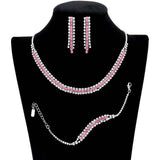 3PCS Rhinestone Necklace Jewelry Set - Madeline Love - Flyclothing LLC