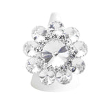 Round Crystal Flower Stretch Ring - Madeline Love - Flyclothing LLC