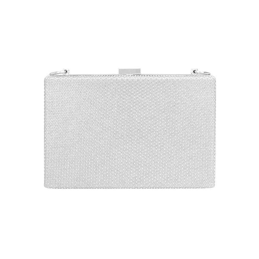 Shimmery Rectangle Evening Clutch Crossbody Bag - Madeline Love - Flyclothing LLC