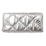 Shiny Faux Leather Padded Wallet with Wristlet - Madeline Love - Flyclothing LLC