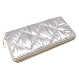 Shiny Faux Leather Padded Wallet with Wristlet - Madeline Love - Flyclothing LLC