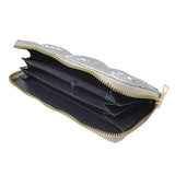 Shiny Faux Leather Padded Wallet with Wristlet - Madeline Love - Flyclothing LLC
