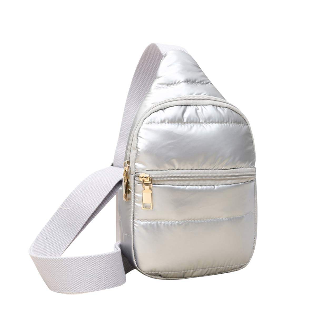 Solid Puffer Mini Sling Bag - Madeline Love - Flyclothing LLC