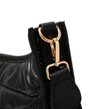 Solid Quilted Shiny Puffer Crossbody Bag - Madeline Love - Flyclothing LLC