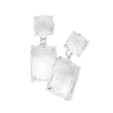 Square Rectangle Link Dangle Evening Earrings - Madeline Love - Flyclothing LLC